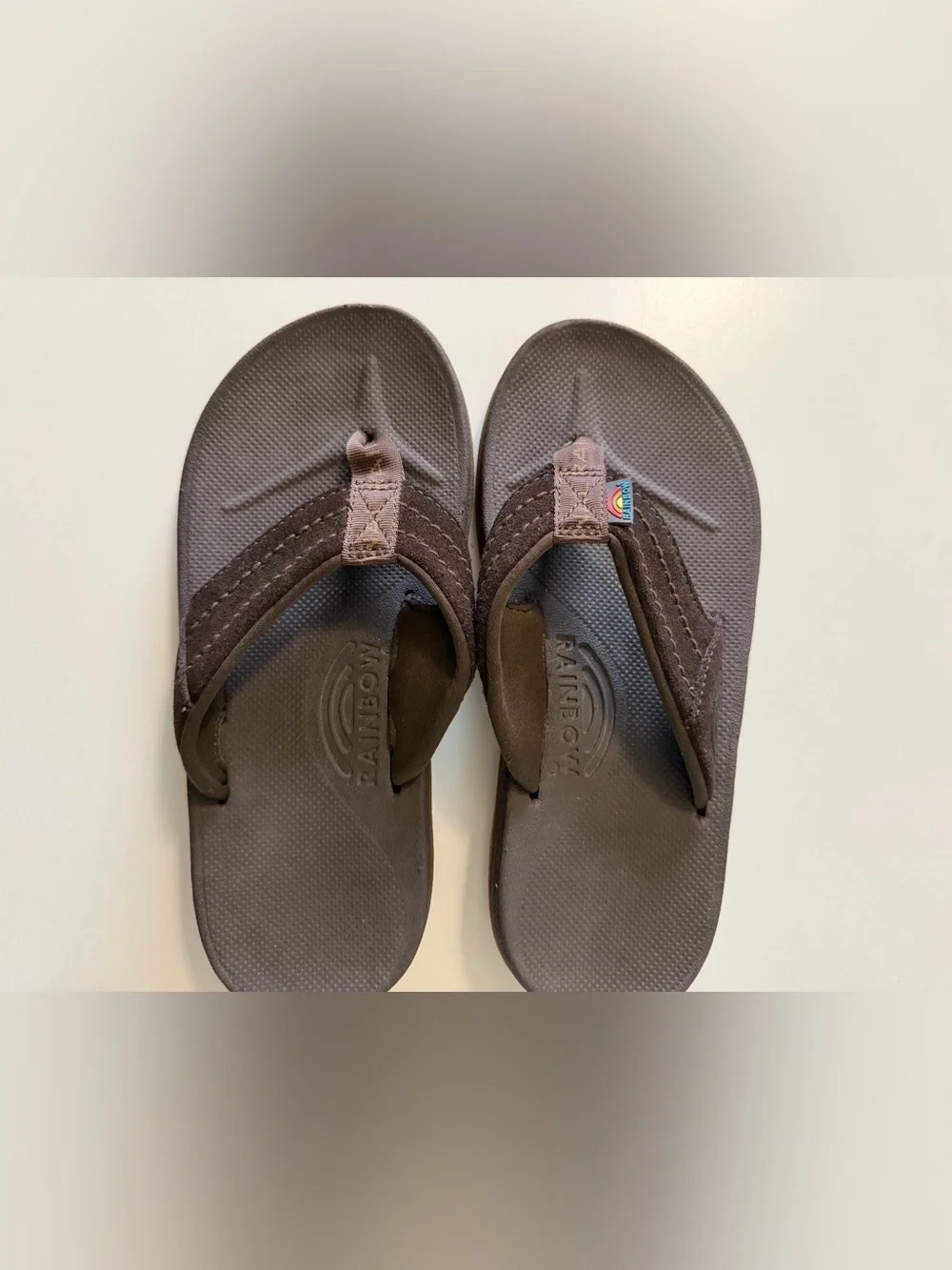 Men's 7 Dark Brown East Cape - Molded Rubber w/ Natural Suede Strap